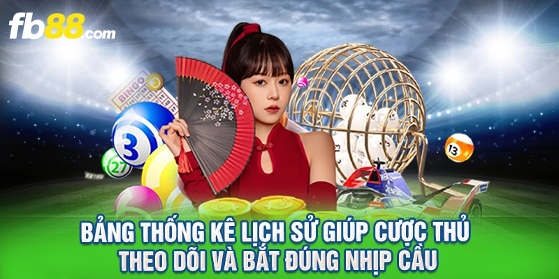 Bảng thống kê lịch sử giúp cược thủ theo dõi và bắt đúng nhịp cầu.