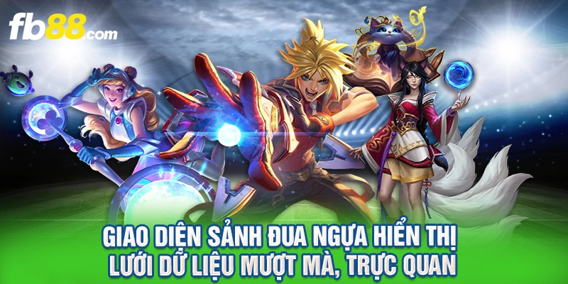 Giao diện sảnh đua ngựa hiển thị lưới dữ liệu mượt mà, trực quan.